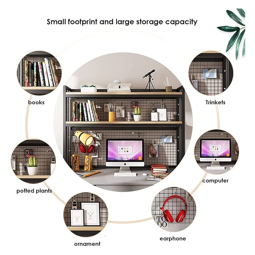 Amazon.co.jp: パソコンデスク デスクトップ本棚 - 網の